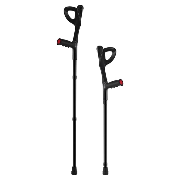 Underarmskryckor, 17,5x12,5x96,2-119,2 cm, Justerbara, Aluminium