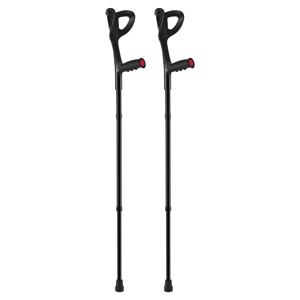 Underarmskryckor, 17,5x12,5x96,2-119,2 cm, Justerbara, Aluminium