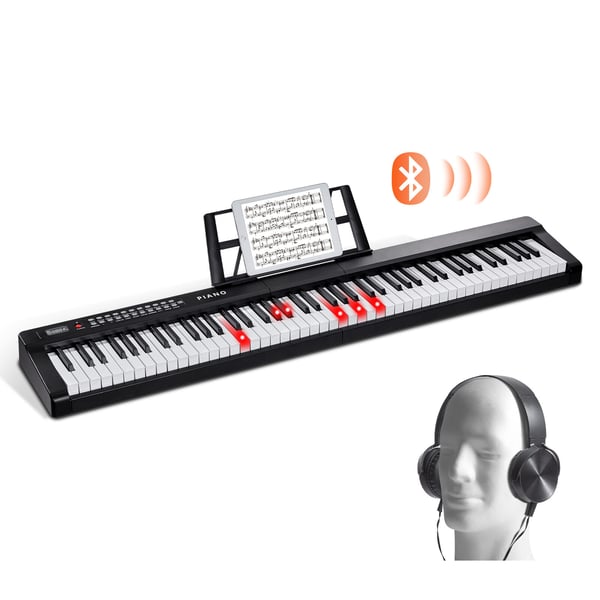 Digitalt klaver, 88-tangenters semi-vægtet keyboard, 128,5x22,5x7,5 cm, bærbar