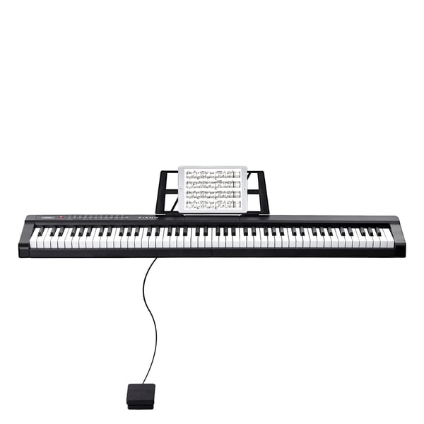 Digitalt klaver, 88-tangenters semi-vægtet keyboard, 128,5x22,5x7,5 cm, bærbar