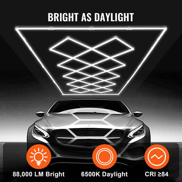 LED Garage Taklampor, 4840x2433x42 mm, Kallvit, Belysning