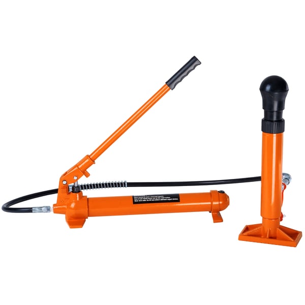 Hydraulisk domkraftssats 10 ton 132 mm x 1.4 m orange, förvaring