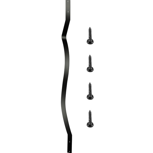 Däckbalustrar, 82x2,5 cm, Svart, Järn