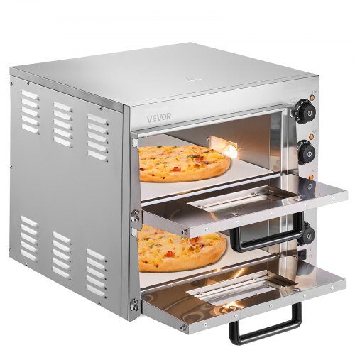 Pizzaovn, 56x47.5x43.3 cm, Elektrisk, Rustfrit stål Pizzaovn, 56x47.5x43.3 cm, Elektrisk, Rustfrit stål