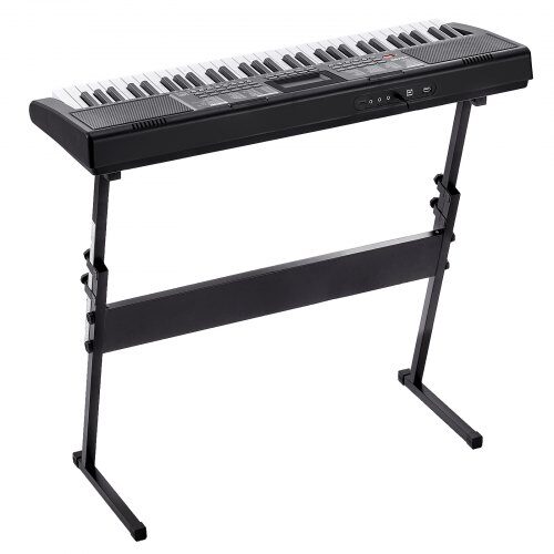 Digitalt Keyboardpiano, 61 tangenter, 85x25,5x120 cm, Justerbart stativ, Elektriskt