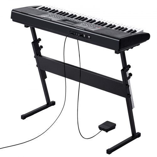 Digitalt Keyboardpiano, 61 tangenter, 85x25,5x120 cm, Justerbart stativ, Elektriskt