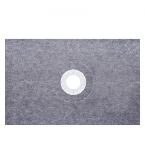 Vattentät duschkit, duschbricka 121,9x182,9 cm, grå, ABS-material