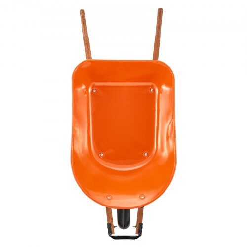 Trillebør Vogn, 140x62x58 cm, Orange, Metalhåndtag
