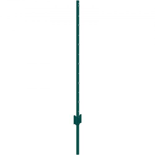 Hegnspæl, 10-pak U-profil kraftig metal, 8.7x1.5x121.9 cm, grøn, stål