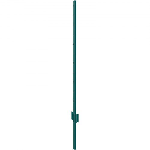 Hegnspæl, 10-pak U-profil kraftig metal, 8.7x1.5x121.9 cm, grøn, stål