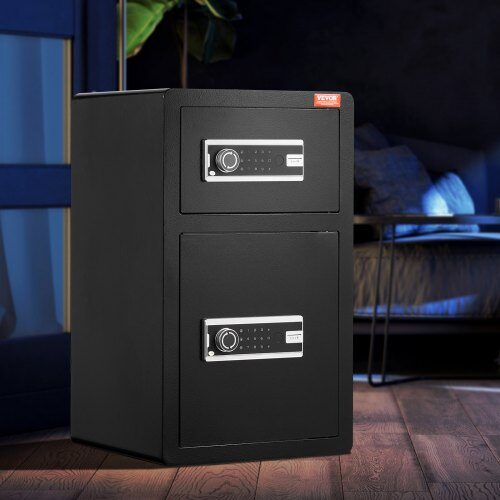 Pengeskab, 4.5 cu.ft, 70x42x38 cm, Sort, Stål