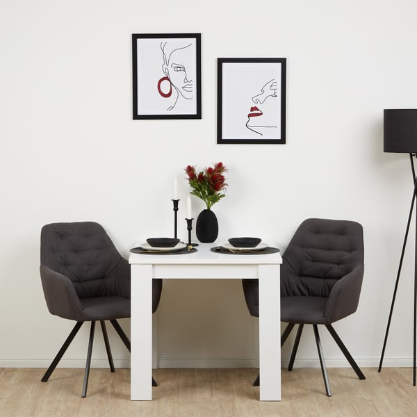 Spisestolssæt, Home, Polstrede lænestole, 59x88x57 cm, Grå