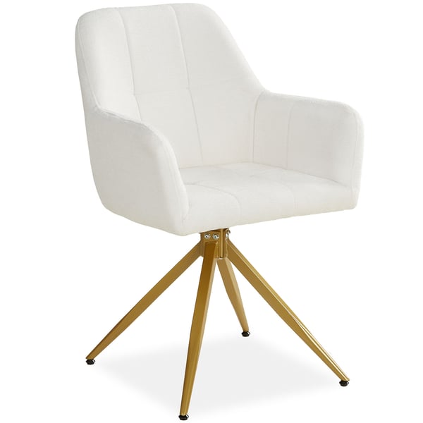 Spisestolssæt, Home, Moderne polstret bouclé lænestol, 56x86x60 cm, Beige