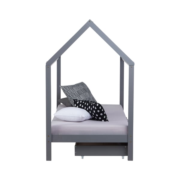 Sängram för barn, Home, 206x160x98 cm, Grå