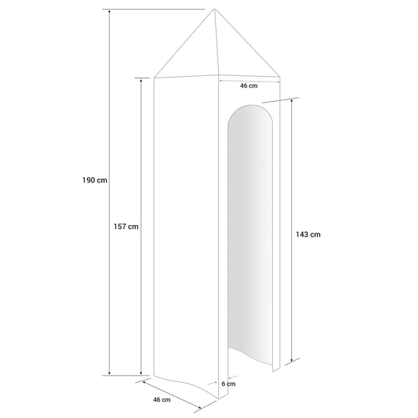 Loftseng, Home, 207,5x228x219,5 cm, Hvid