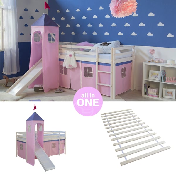 Loftseng, Home, 207,5x228x219,5 cm, Pink