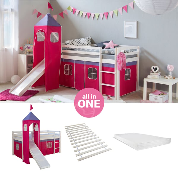 Loftseng, Home, 207,5x228x219,5 cm, Pink
