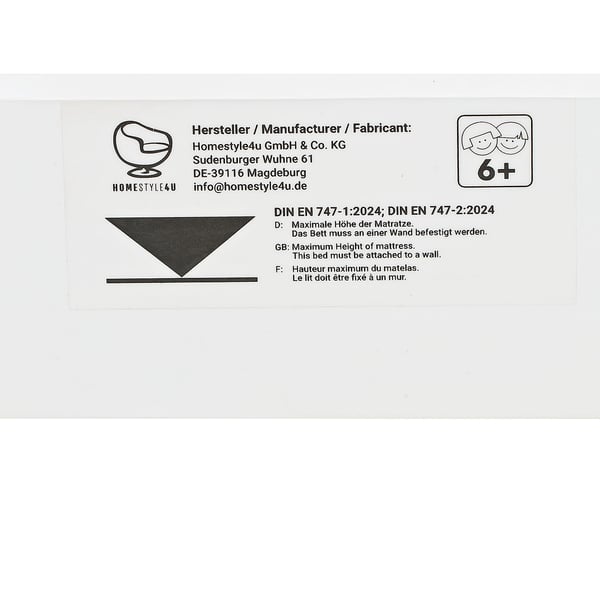 Loftseng, Home, 207,5x110x217,5 cm, Hvid og Grøn