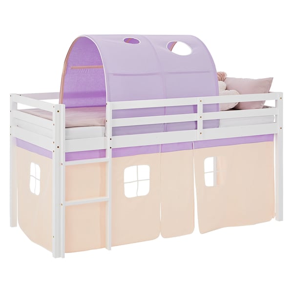 Loftseng, Home, 207,5x160x99,5 cm, Hvid, Lilla, Orange