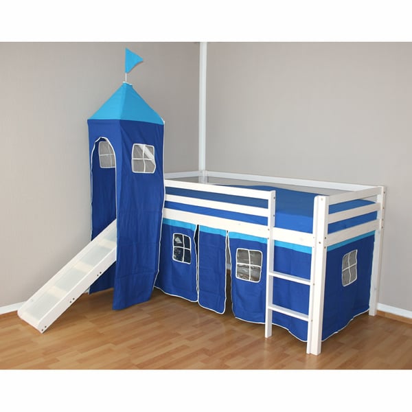 Køjeseng, Home, 207.5x228x219.5 cm, Hvid, Blå