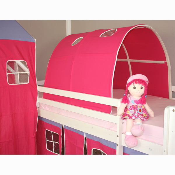 Køjeseng, Home, 207.5x228x219.5 cm, Hvid, Pink