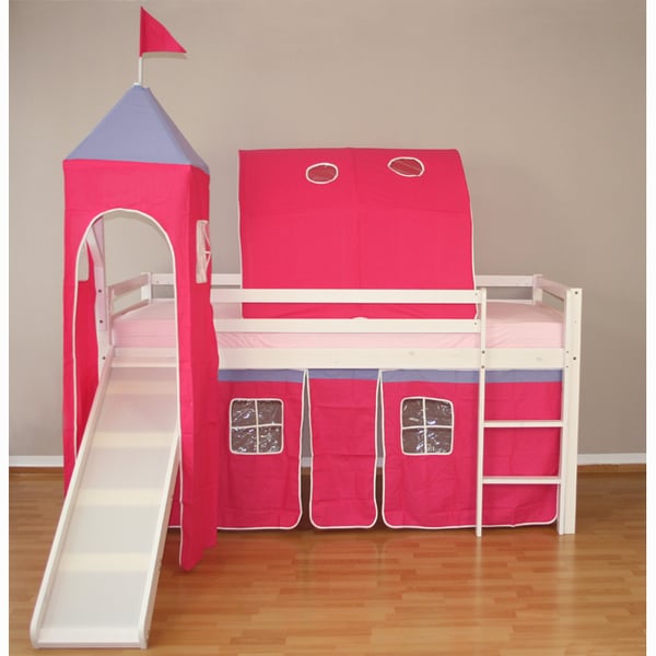 Køjeseng, Home, 207.5x228x219.5 cm, Hvid, Pink