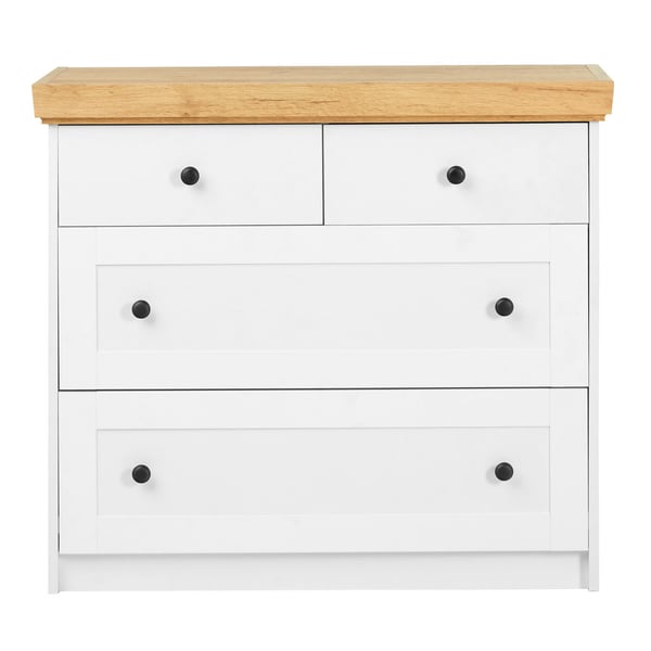 Kommode, Home, 92.5x82x42 cm, Hvid, Brun