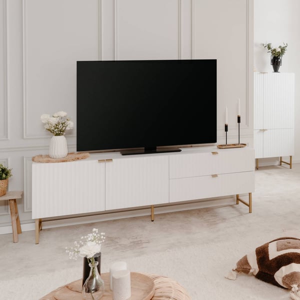 TV-skab, Home, 179x60,5x39 cm, Hvid