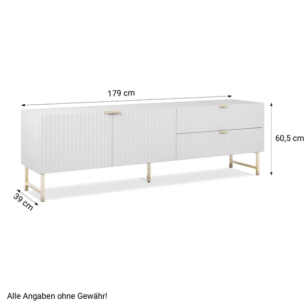 TV-skab, Home, 179x60,5x39 cm, Hvid