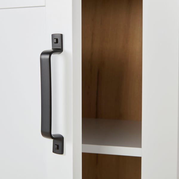 Highboard Skab, Home, 64x199,5x41 cm, Hvid, Brun