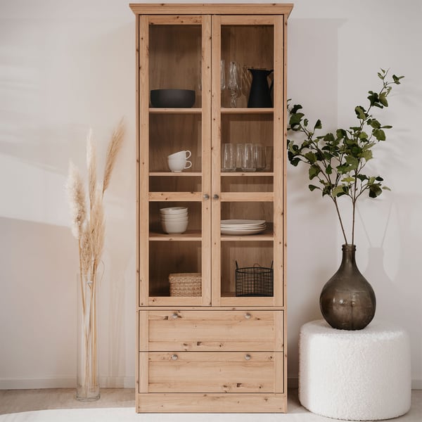 Highboard skab, Home, 80x200x45 cm, brun