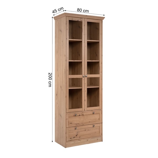 Highboard skab, Home, 80x200x45 cm, brun