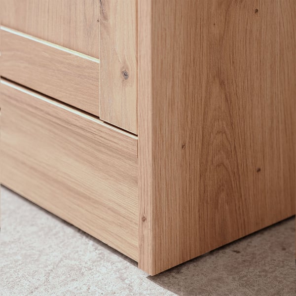 Highboard skab, Home, 80x200x45 cm, brun