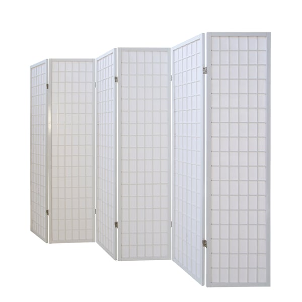 Rumdeler, Home, Shoji sammenklappelig 6-panel, 264x2.2x175 cm, hvid