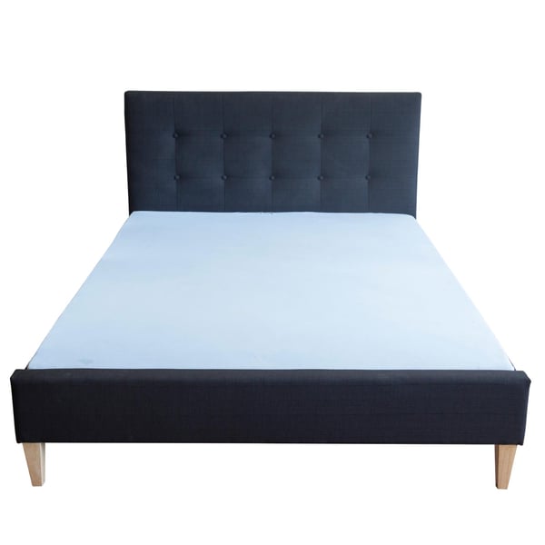 Sengeramme, Home, Polstret Superking, 165x212 cm, Sort