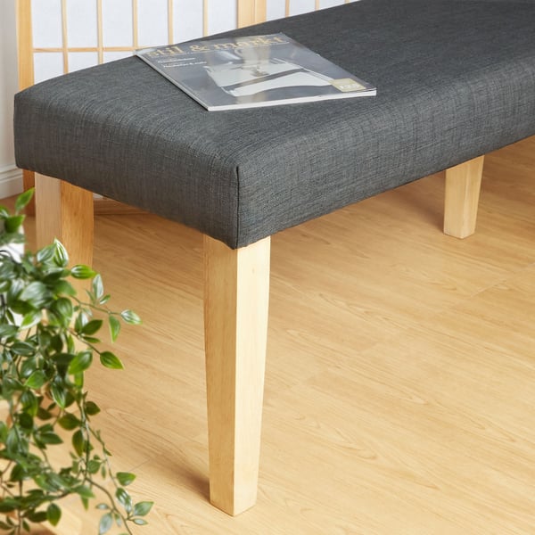 Polstret bænk, Home, 103x41x47 cm, grå