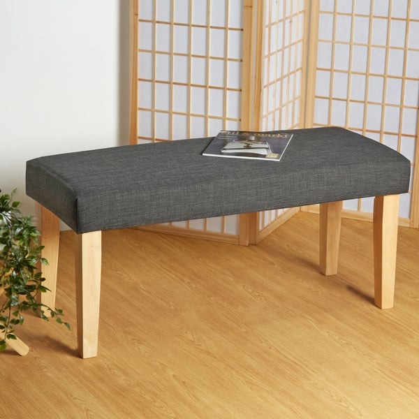 Polstret bænk, Home, 103x41x47 cm, grå