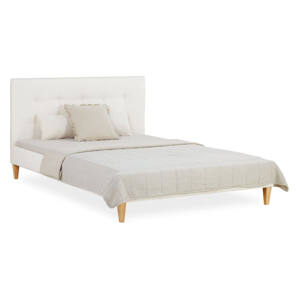 Polstret sengestel, Home, 145,5x95x211 cm, Beige