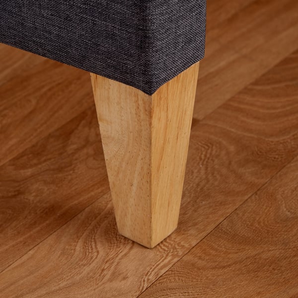 Polstret seng, Home, 145x32x210 cm, grå