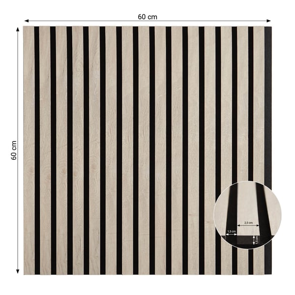 Seinäpaneelit, Home, 60x60x2,5 cm, harmaa
