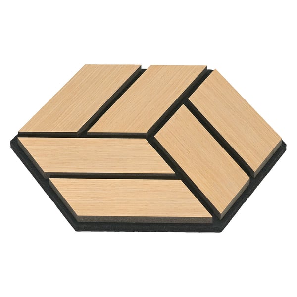 Akustikpaneler, Home, sekskantede bikube 3D vægpaneler, 30x26x2 cm, brun