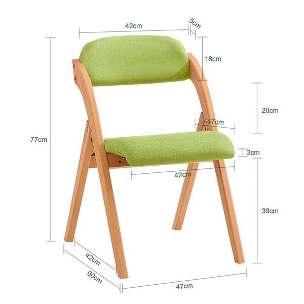 Foldbar stol, FST92-GR, 47x60x77 cm, Brun