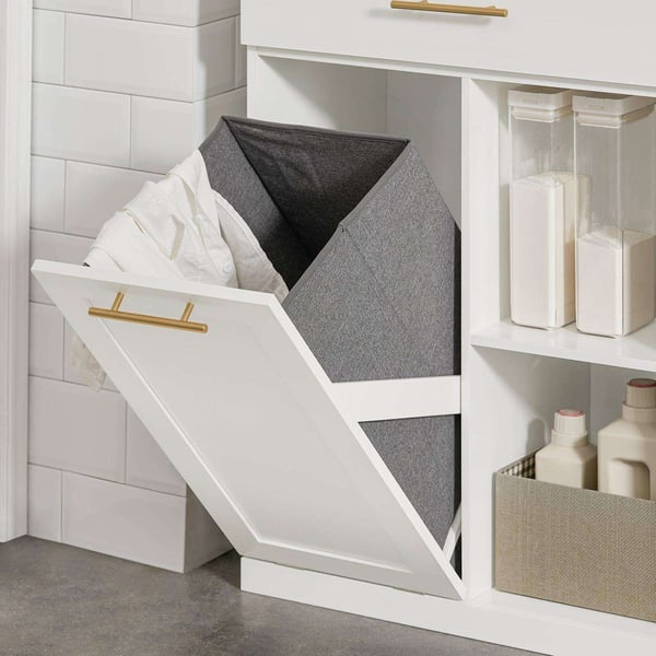 Badeværelseskabinet, BZR66-W, 66x37x95 cm, Hvid