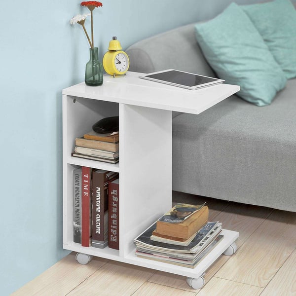 Sofabord, FBT48-W, 45x35x58 cm, Hvid