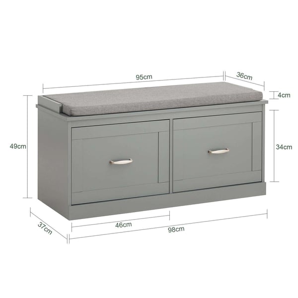 Penkki, FSR131-HG, 98x37x49 cm, Harmaa