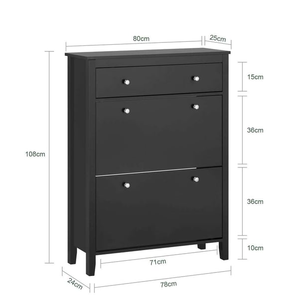 Sko Skab, FSR89-SCH, 80x25x108 cm, Brun