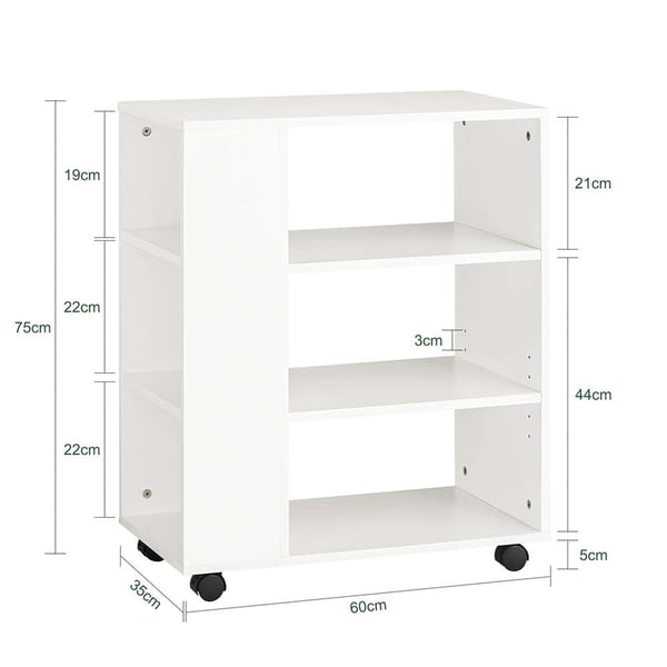 Sofabord, FBT68-W, 60x35x75 cm, Hvid