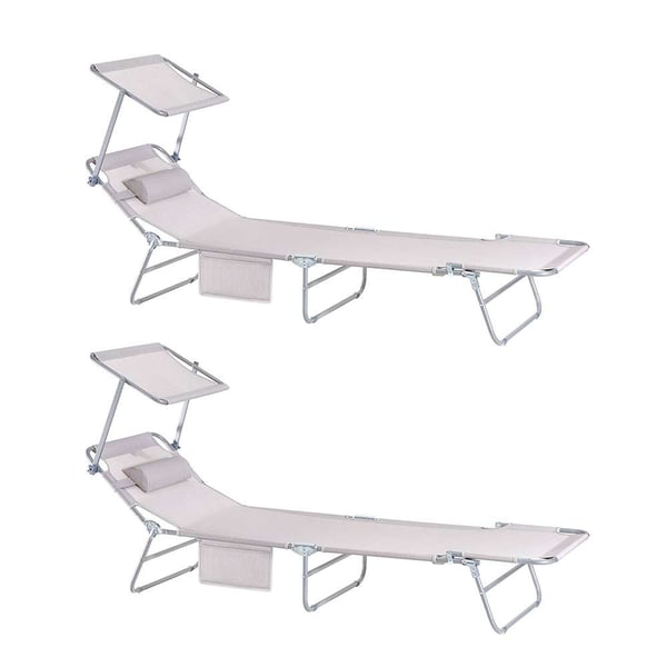 Udendørs Foldbar Bærbar Liggestol, OGS48-MIx2, 195x63x90 cm, Mix Farve