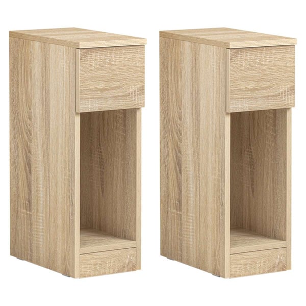 Sidebord, FBT111-Nx2, 20x33x60 cm, Brun