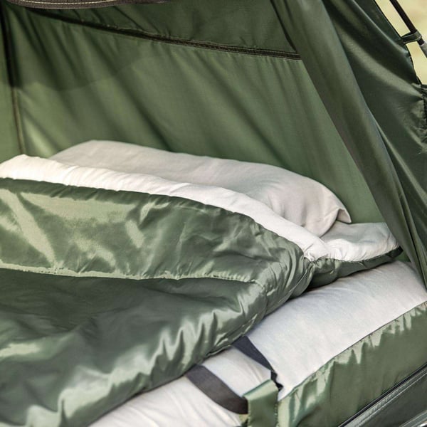 Campleje med telt, OGS32-GR, 193L x 86W x 160H cm, Grøn
